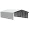 Arrow Storage Products Galvanized Steel Carport, W/ 2-Sided Enclosure, Compact Car Metal Carport Kit, 20'x29'x7', Eggshell CPH202907ECL2 - alternate 1